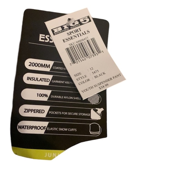 Sport Essentials Youth Suspender Snow Pants - Picture 4 of 8